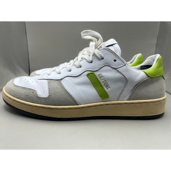 RE/DONE 80s Sustainable Basketball Color Block Leather Suede Sneakers Shoes - Picture 2 of 8